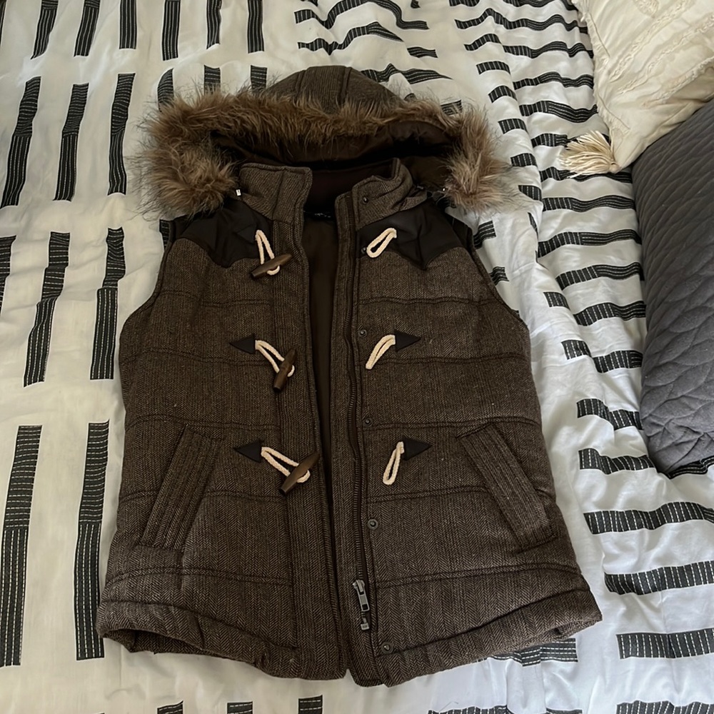 Womens brown vest size small/med
